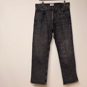 AGOLDE Women's Washed Black Straight Jeans